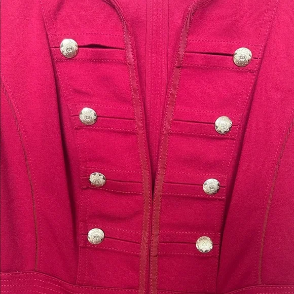 White House Black Market Red Military Blazer - Picture 3 of 6